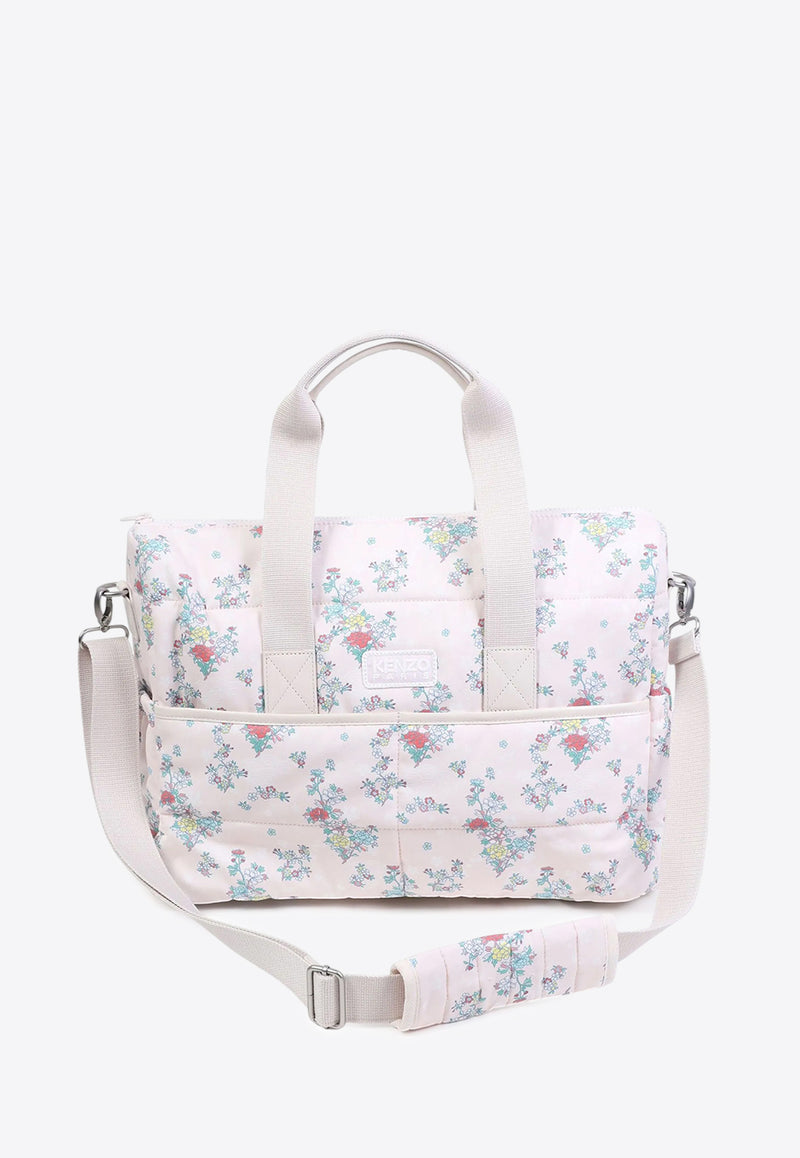 Kenzo Kids Babies Floral Print Changing Bag Multicolor K60876/47R_BLUSH