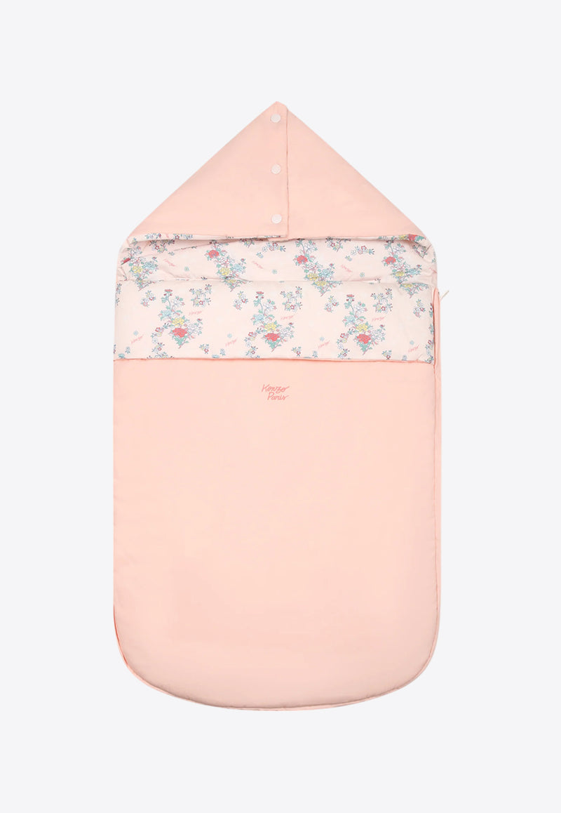 Kenzo Kids Baby Girls Reversible Floral Print Sleeping Bag  Pink K60878/47R_BLUE MULTI