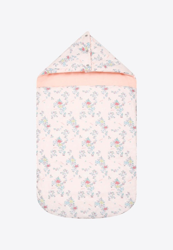 Kenzo Kids Baby Girls Reversible Floral Print Sleeping Bag  Pink K60878/47R_BLUE MULTI