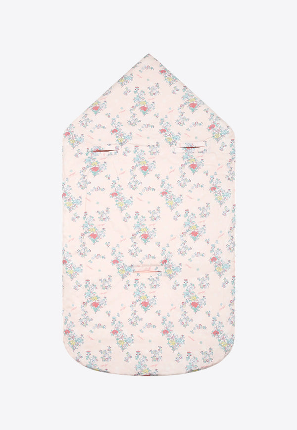 Kenzo Kids Baby Girls Reversible Floral Print Sleeping Bag  Pink K60878/47R_BLUE MULTI