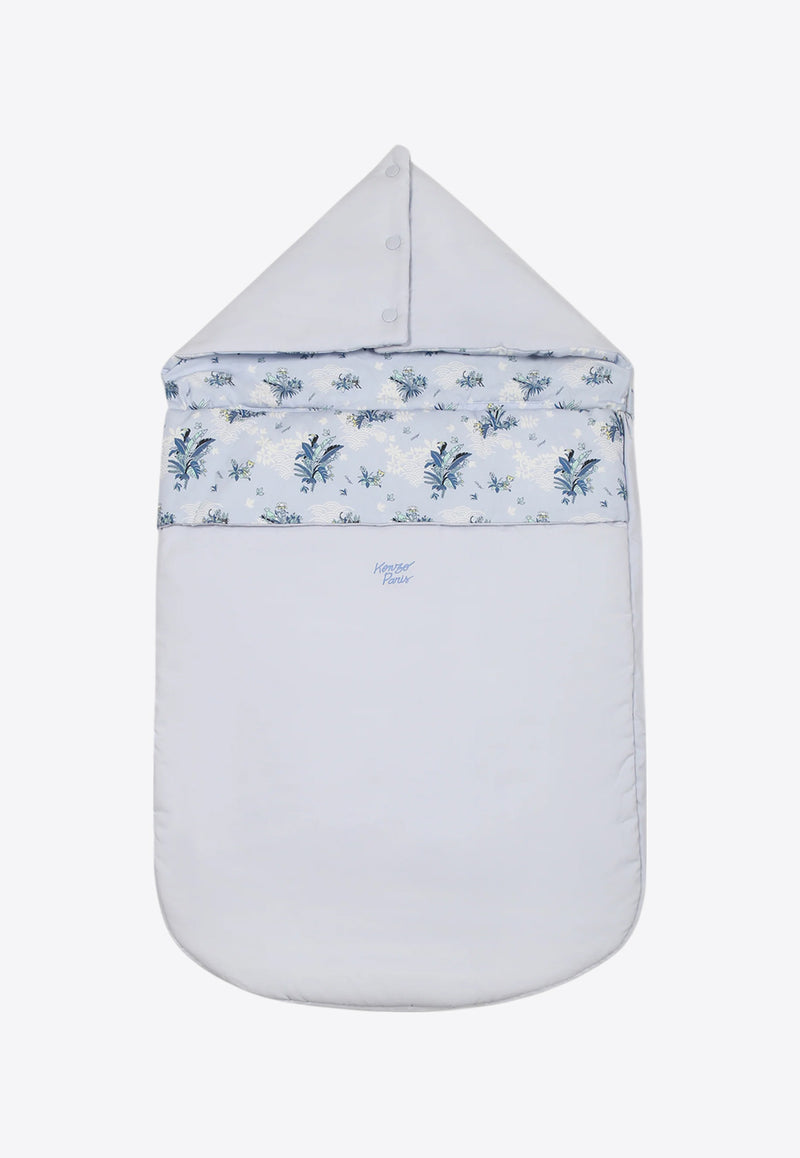 Kenzo Kids Baby Boys Reversible Floral Print Sleeping Bag  Light Blue K60878/771_LIGHT BLUE