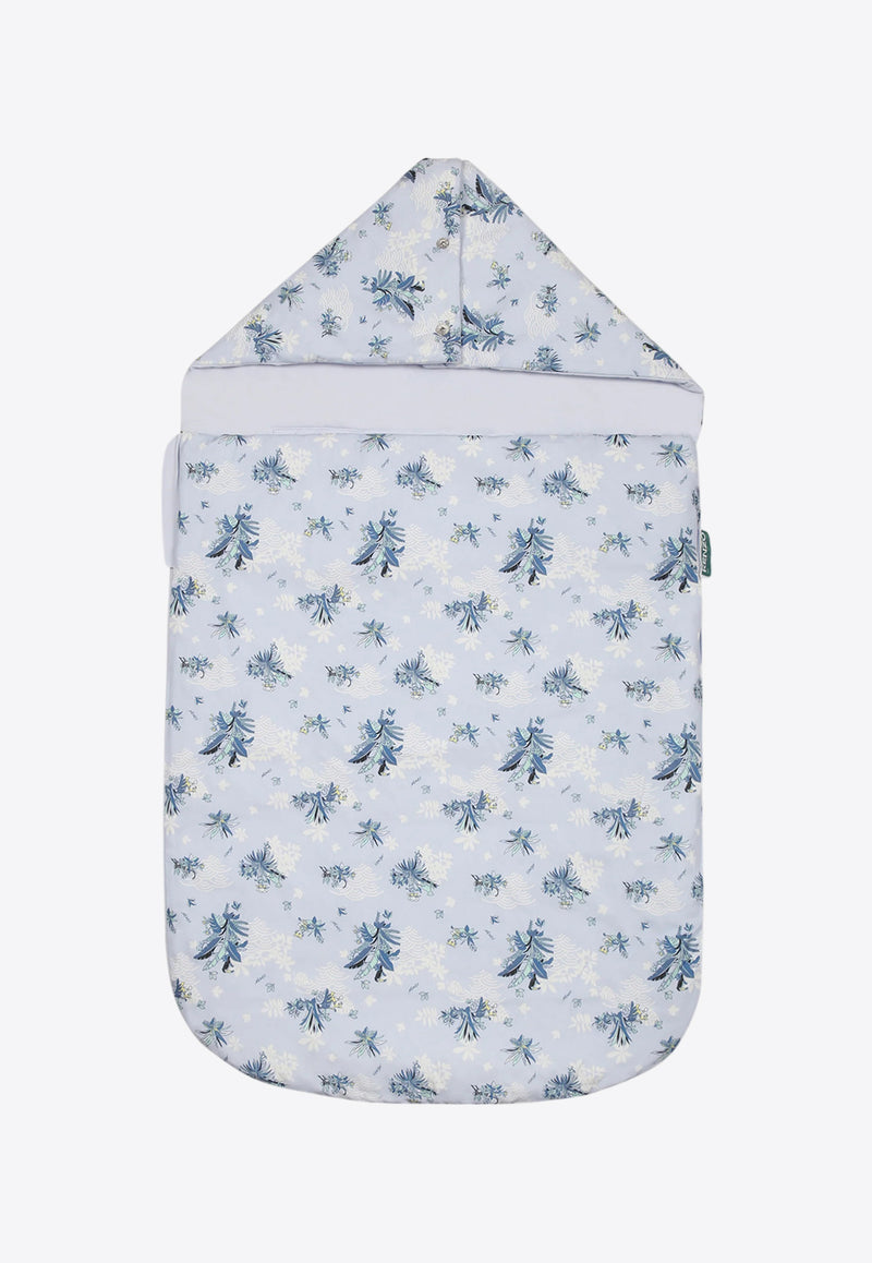 Kenzo Kids Baby Boys Reversible Floral Print Sleeping Bag  Light Blue K60878/771_LIGHT BLUE