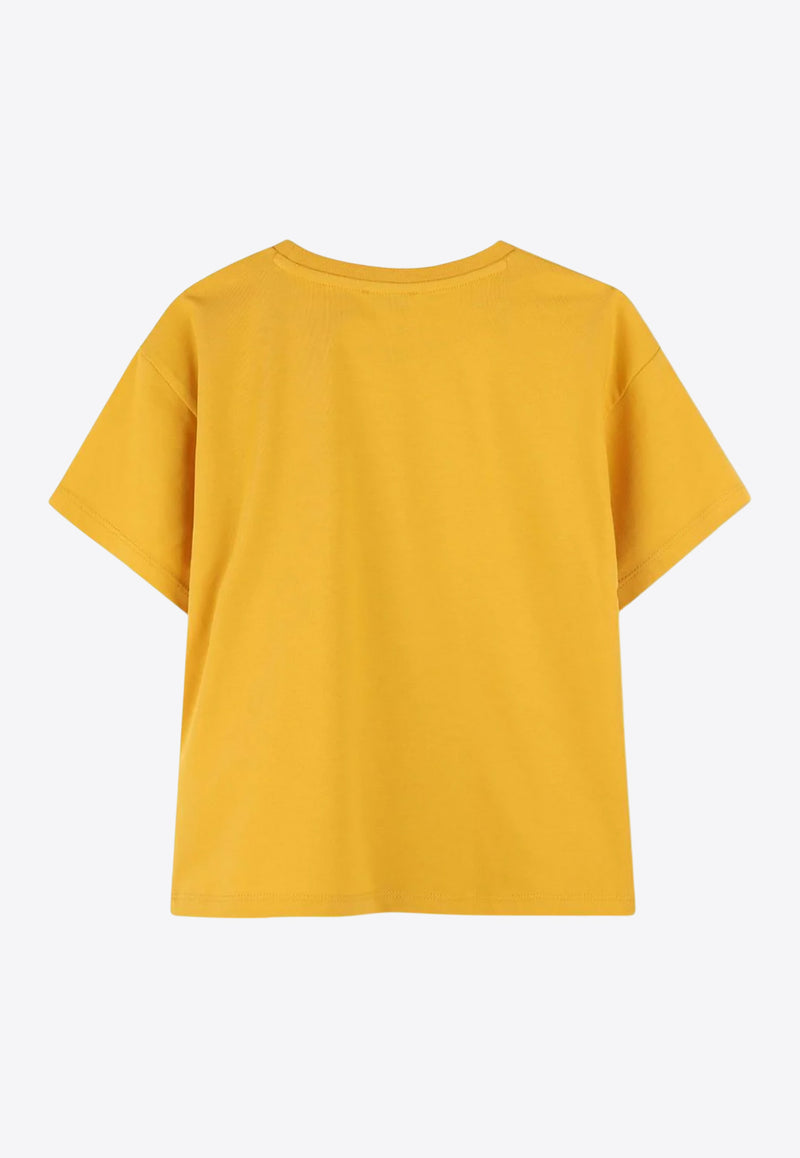 Kenzo Kids Boys Tiger Print Logo T-shirt Orange K60916/586_ORANGE