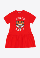 Kenzo Kids Baby Girls Lucky Tiger Dress Red K60941/997_RED