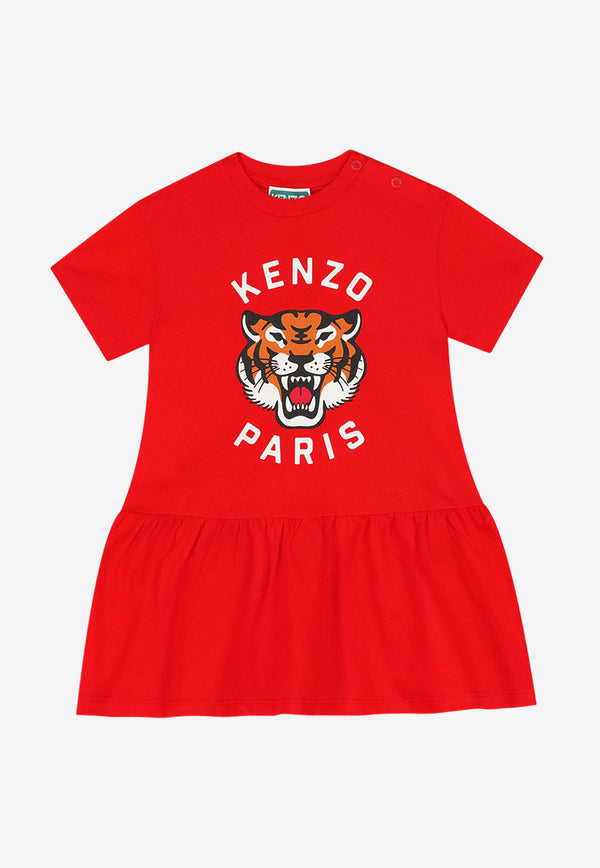 Kenzo Kids Baby Girls Lucky Tiger Dress Red K60941/997_RED