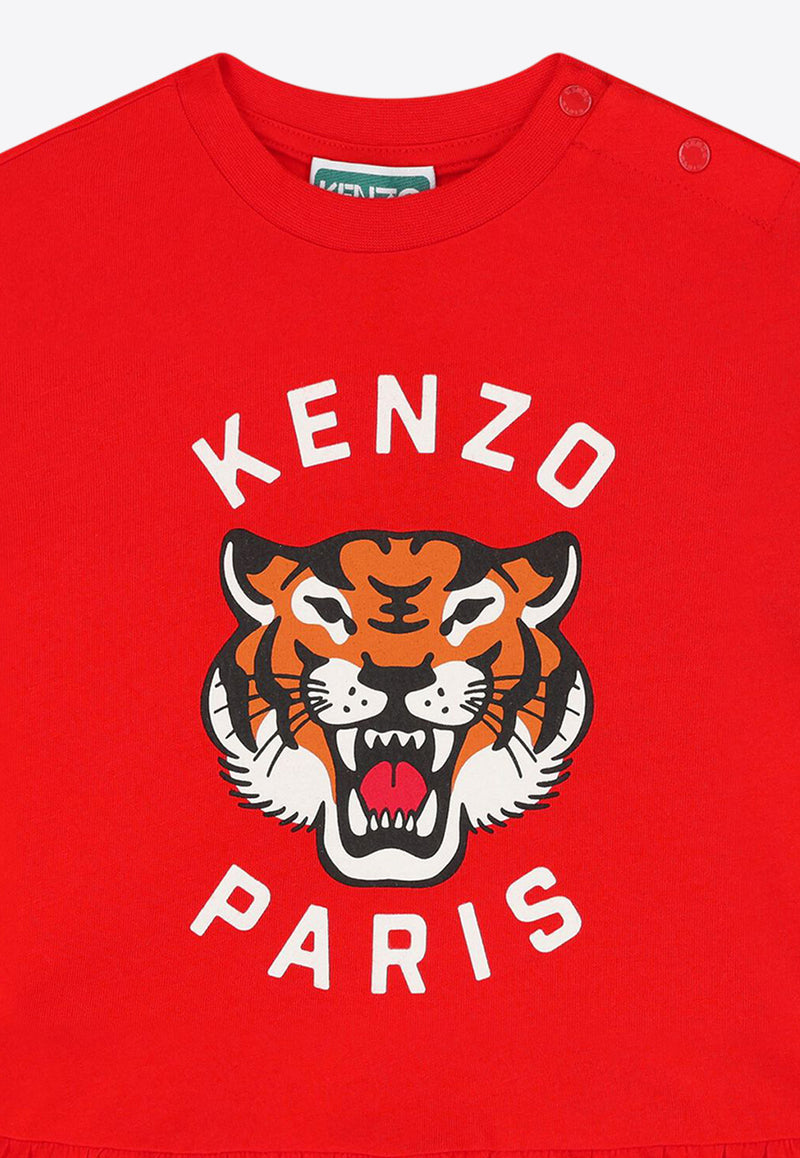 Kenzo Kids Baby Girls Lucky Tiger Dress Red K60941/997_RED