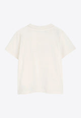 Kenzo Kids Baby Girls Logo Print T-shirt Off-white K60972/N74_OFF-WHITE