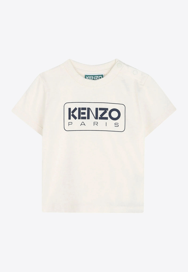 Kenzo Kids Baby Boys Logo Print T-shirt Off-white K60972/N78_OFF-WHITE