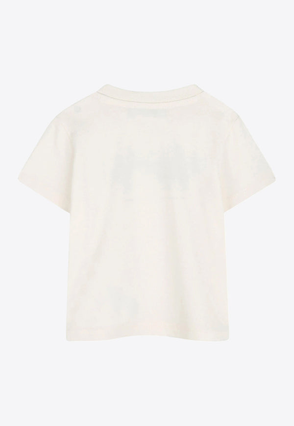 Kenzo Kids Baby Boys Logo Print T-shirt Off-white K60972/N78_OFF-WHITE