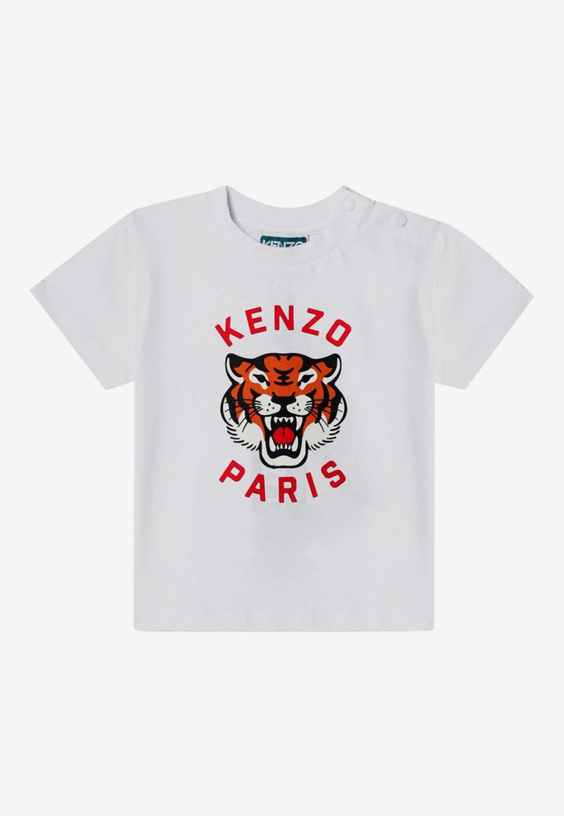 Kenzo Kids Babies Embroidered Tiger T-shirt White K60977-ACO/Q_KENZO-10P