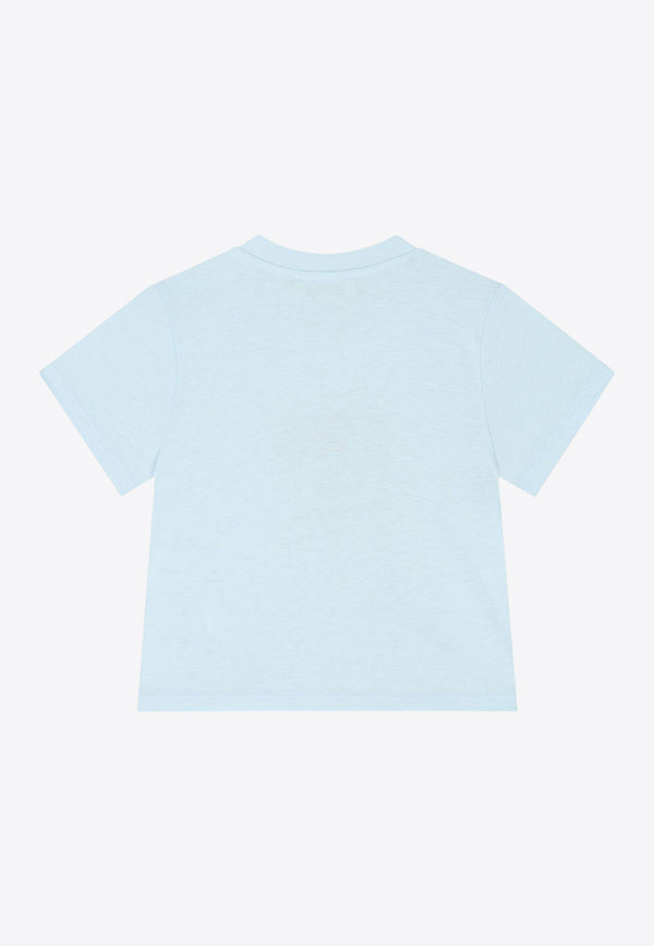 Kenzo Kids Baby Boys Lucky Tiger Print T-shirt Light Blue K60977/77L_LIGHT BLUE