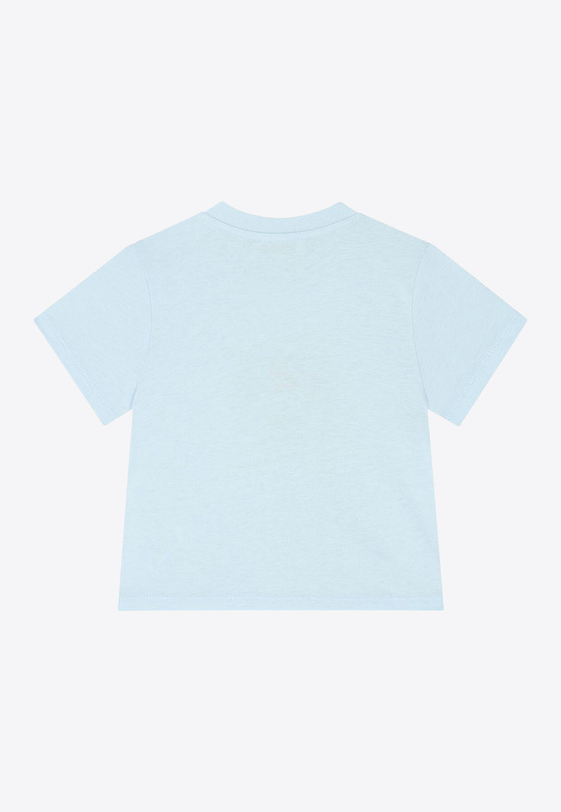 Kenzo Kids Baby Boys Lucky Tiger Print T-shirt Light Blue K60977/77L_LIGHT BLUE