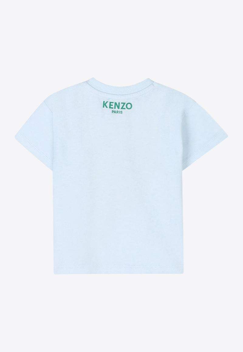 Kenzo Kids Baby Boys Squeeze Me Print T-shirt Light Blue K60978/77L_LIGHT BLUE