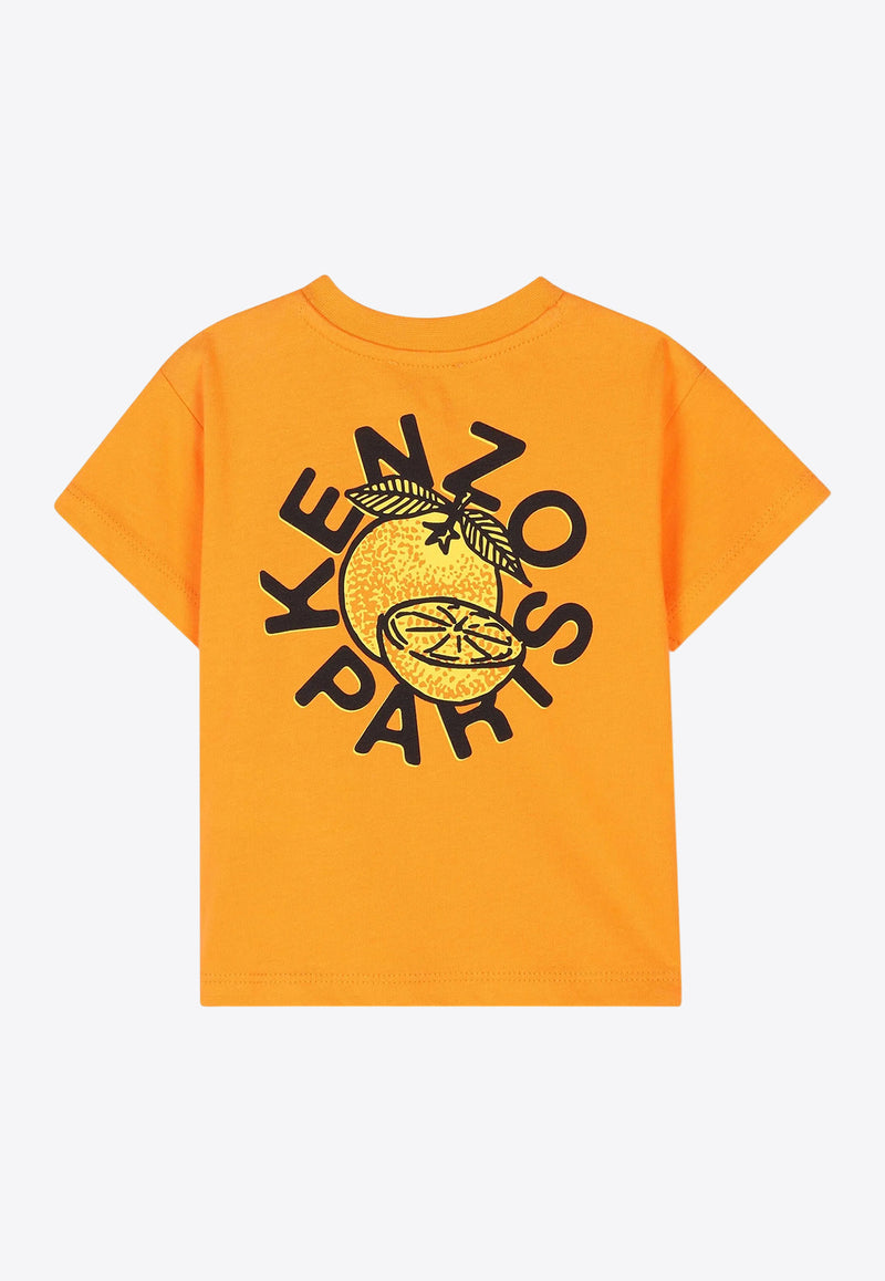 Kenzo Kids Baby Boys Graphic Print T-shirt Orange K60980/423_ORANGE