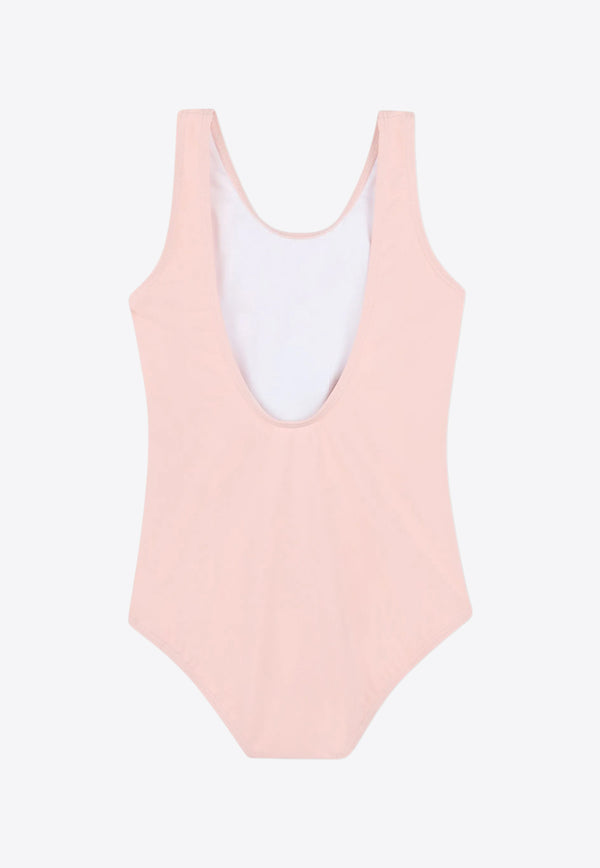 Kenzo Kids Girls Flower Print One-Piece Swimsuit Pink K60981/45Z_ROSE