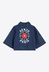 Kenzo Kids Girls Cropped Denim Shirt Denim K60986/Z25_DENIM
