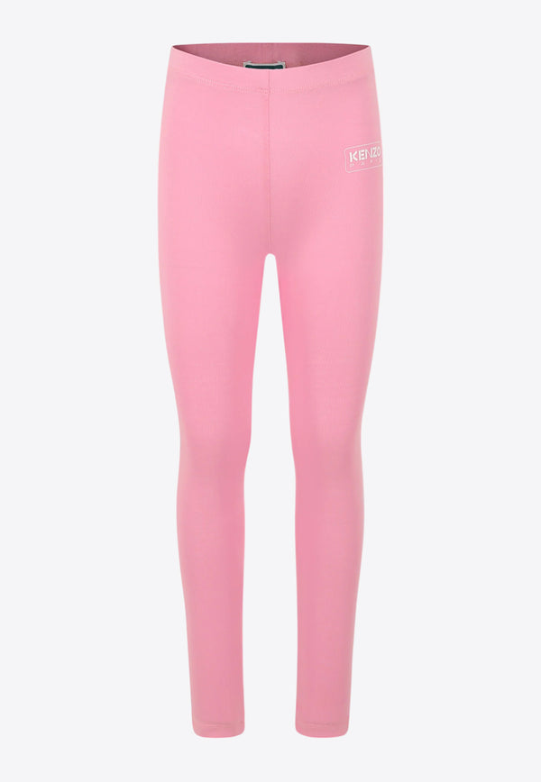 Kenzo Kids Girls Logo Print Leggings Pink K61003/465_PINK