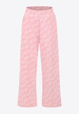 Kenzo Kids Girls All-Over Logo Track Pants Pink K61005/465_PINK