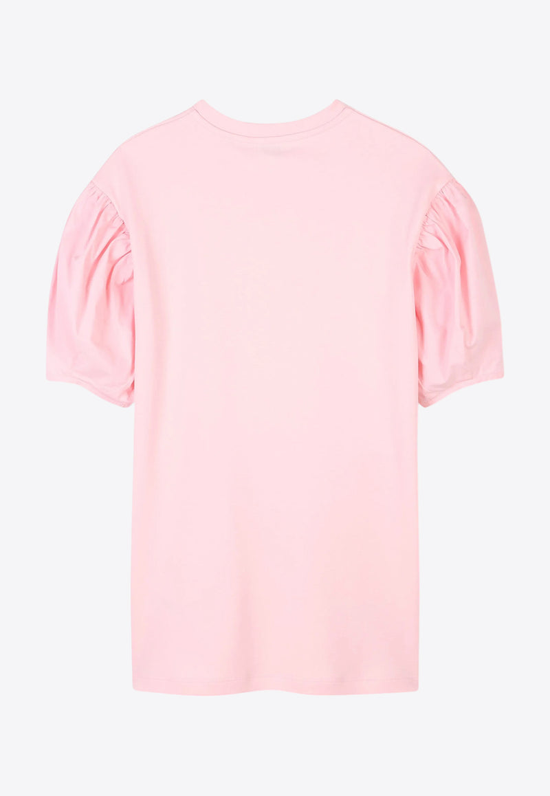 Kenzo Kids Girls Flower Print Logo T-shirt Pink K61016/45Z_ROSE