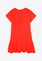 Kenzo Kids Girls Lucky Tiger Print Dress Red K61025/997_RED