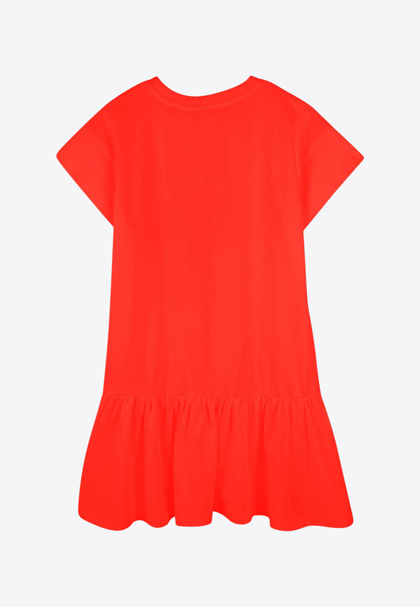 Kenzo Kids Girls Lucky Tiger Print Dress Red K61025/997_RED
