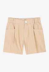 Kenzo Kids Boys Embroidered Logo Shorts Sand K61037/21D_SAND