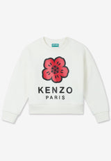 Kenzo Kids Girls Boke Flower Print Sweatshirt Off-white K61047/117_OFF-WHITE