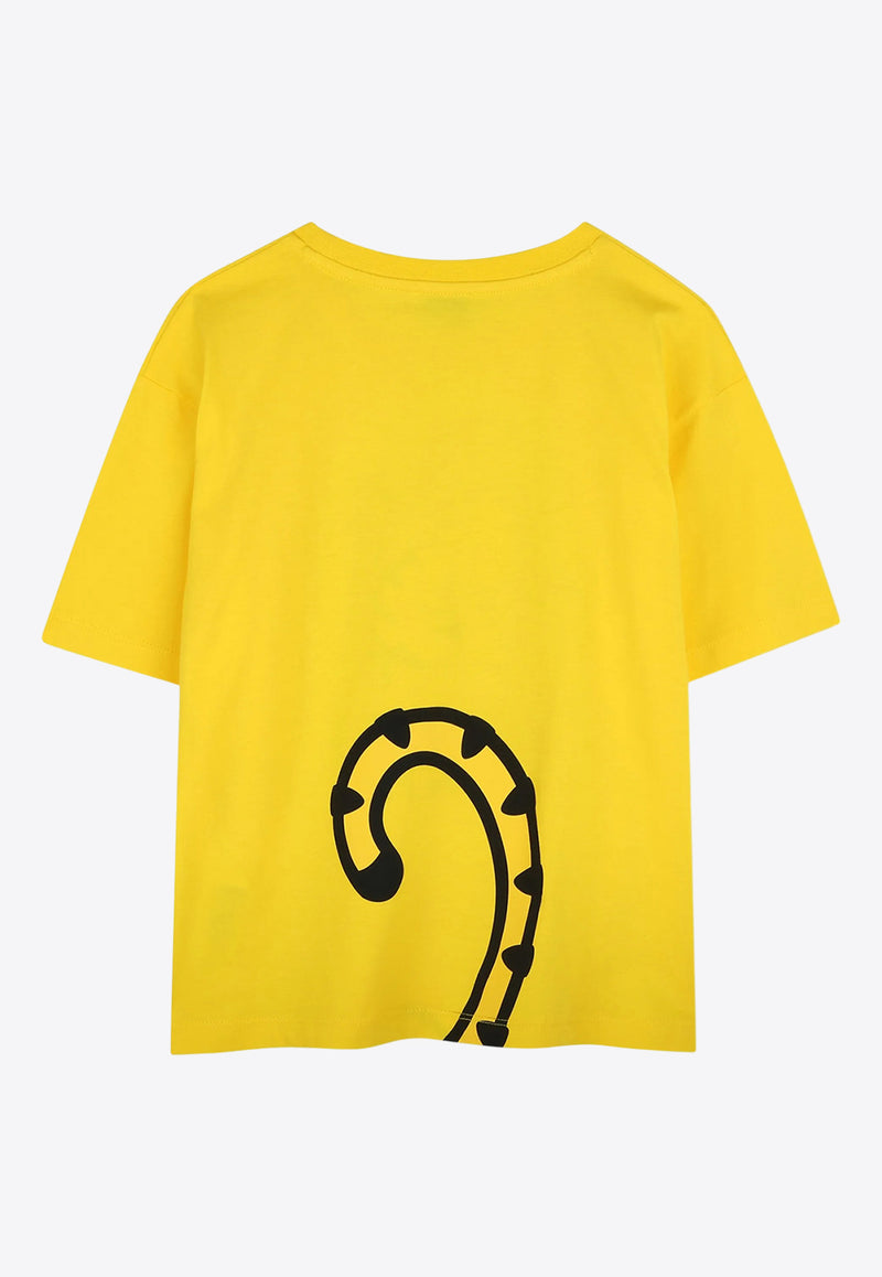 Kenzo Kids Boys Tiger Print T-shirt Yellow K61052/525_YELLOW