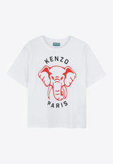 Kenzo Kids Boys Elephant Print T-shirt White K61055/10P_WHITE