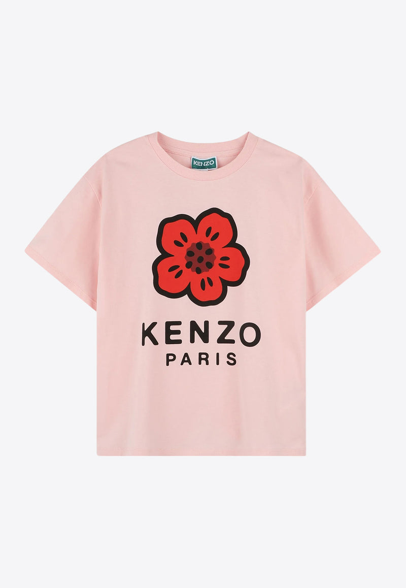 Kenzo Kids Girls Boke Flower Print T-shirt Pink K61058/45Z_ROSE