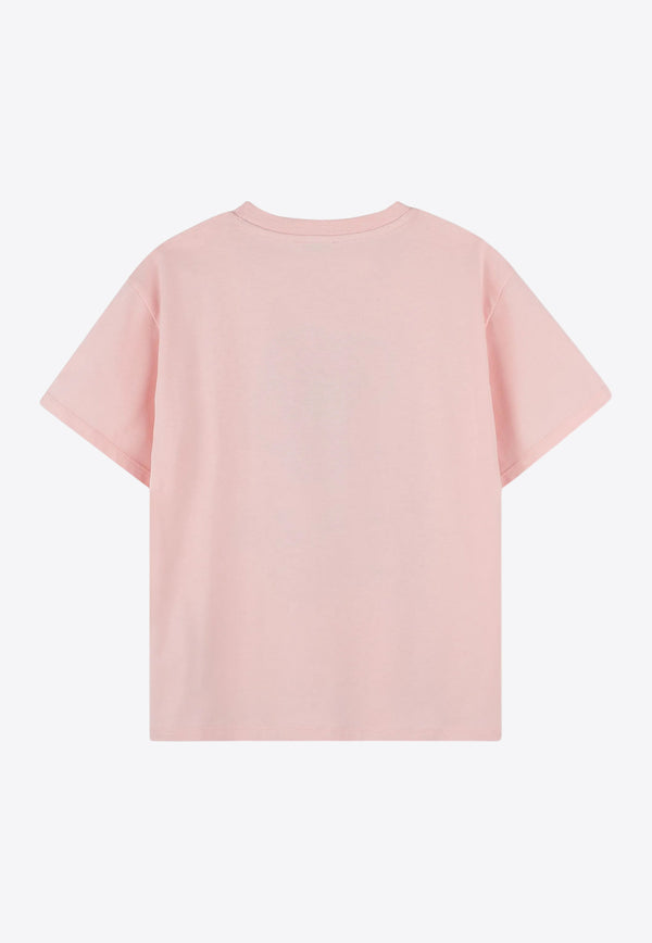 Kenzo Kids Girls Boke Flower Print T-shirt Pink K61058/45Z_ROSE