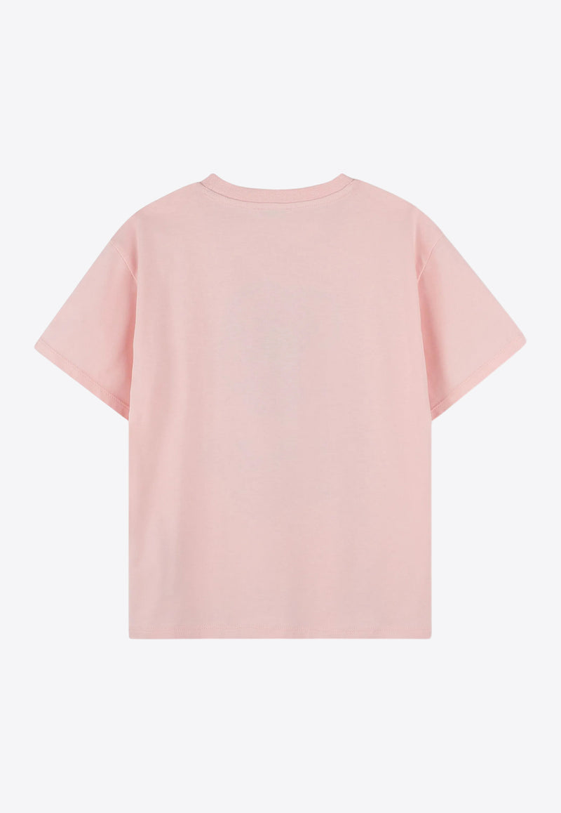 Kenzo Kids Girls Boke Flower Print T-shirt Pink K61058/45Z_ROSE