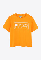 Kenzo Kids Girls Logo Print T-shirt Orange K61064/423_ORANGE