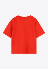 Kenzo Kids Girls Flower Print Logo T-shirt Red K61069/997_RED