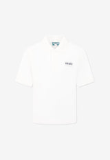 Kenzo Kids Boys Logo Patch Polo T-shirt Off-white K61105/117_OFF-WHITE