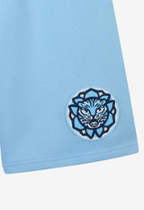Kenzo Kids Boys East West Embroidered Bermuda Shorts Light Blue K61115/789_LIGHT BLUE