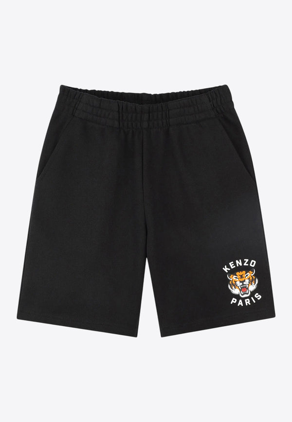 Kenzo Kids Boys Tiger Print Bermuda Shorts Black K61122/095_BLACK