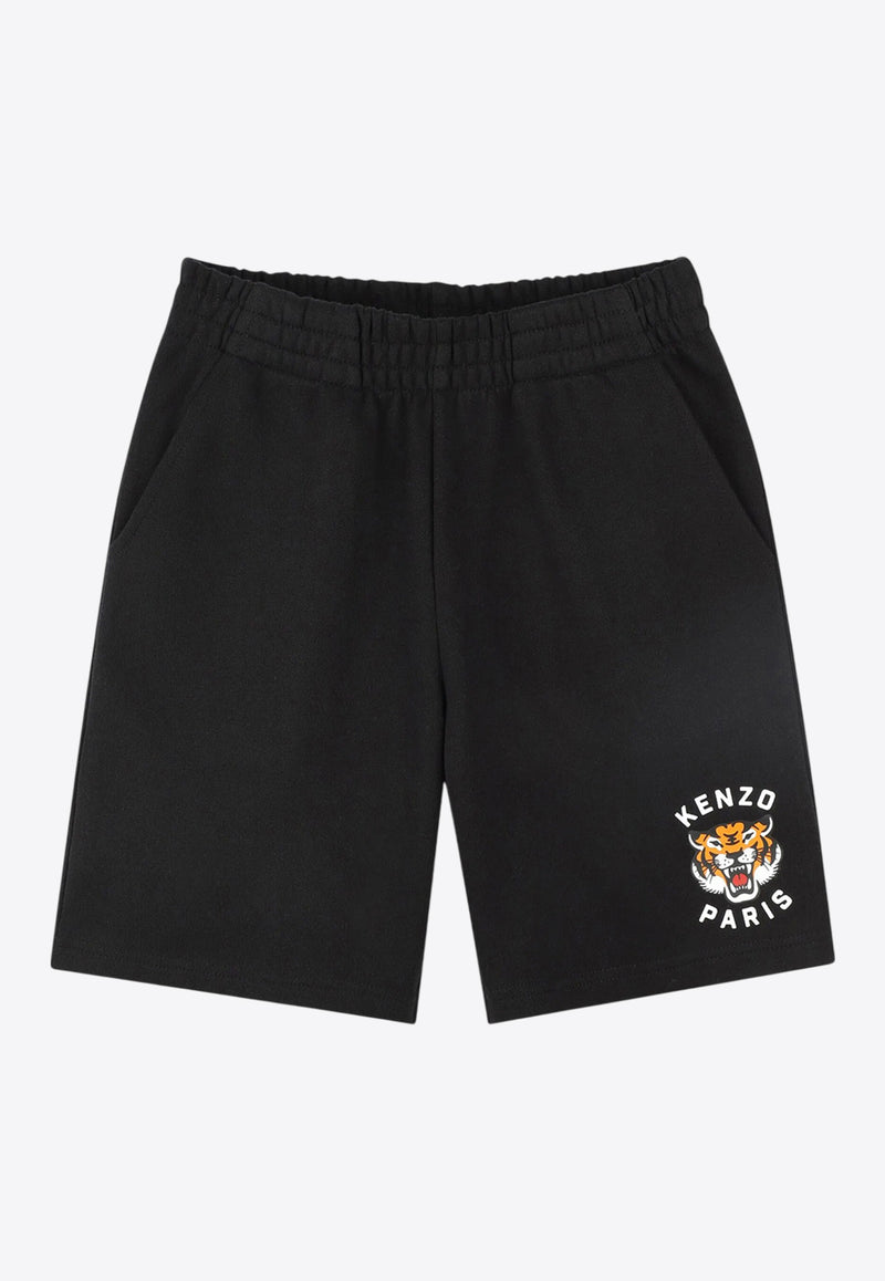 Kenzo Kids Boys Tiger Print Bermuda Shorts Black K61122/095_BLACK