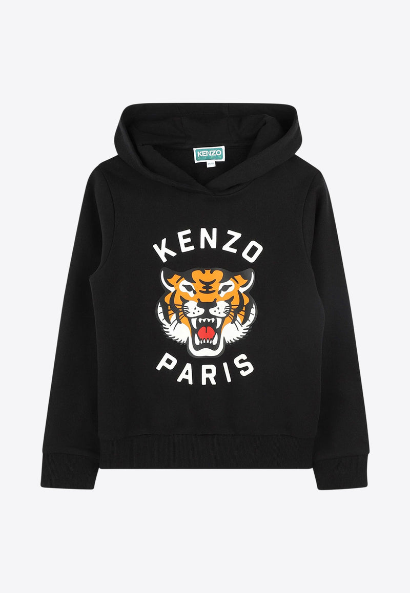 Kenzo Kids Boys Lucky Tiger Hoodie K61124/095_BLACK