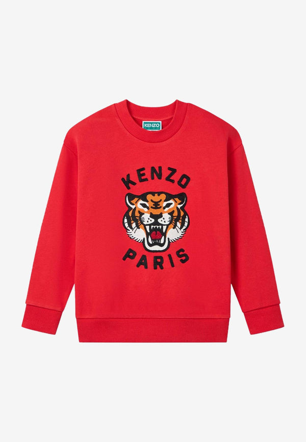 Kenzo Kids Boys Lucky Tiger Sweatshirt K61126/997_RED