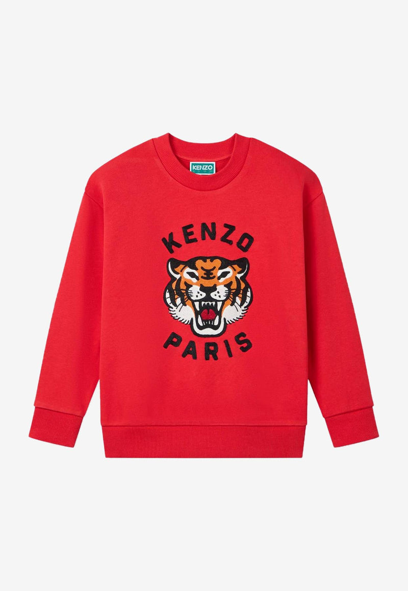 Kenzo Kids Boys Lucky Tiger Sweatshirt K61126/997_RED