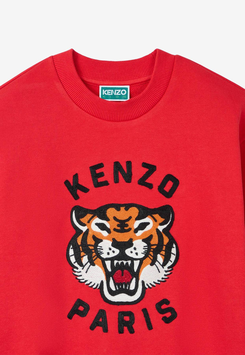 Kenzo Kids Boys Lucky Tiger Sweatshirt K61126/997_RED