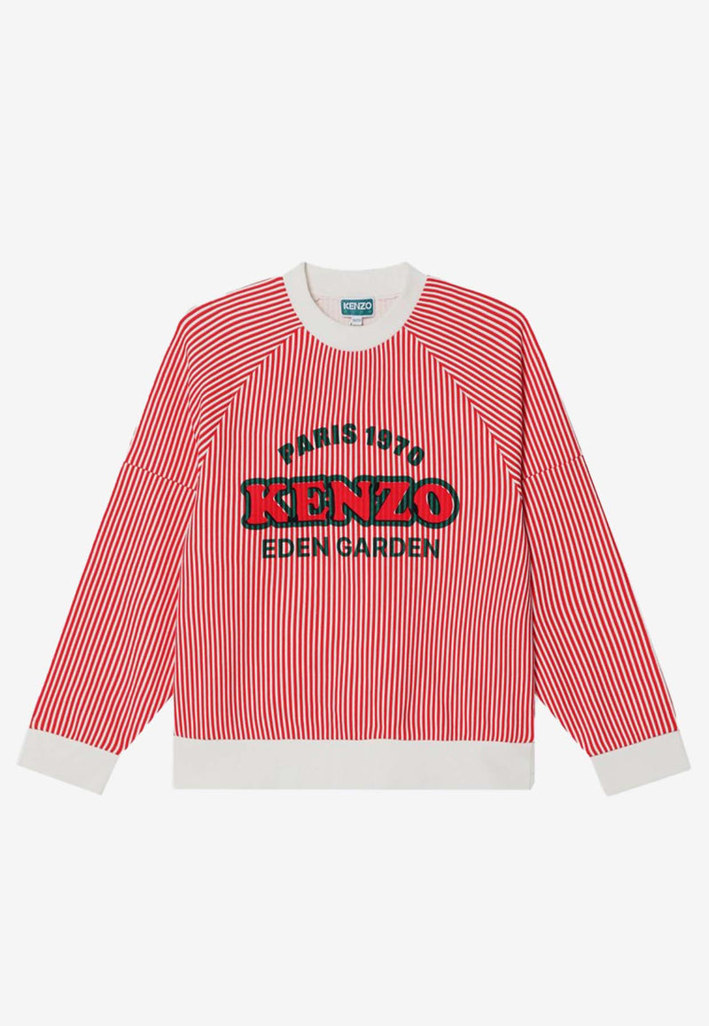 Kenzo Kids Boys Striped Logo Sweatshirt Red K61134-ACO/Q_KENZO-997