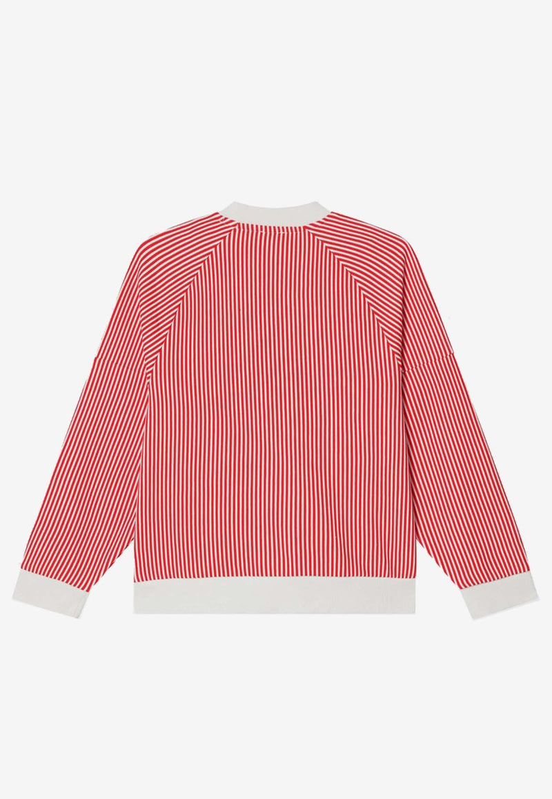 Kenzo Kids Boys Striped Logo Sweatshirt Red K61134-ACO/Q_KENZO-997