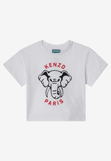 Kenzo Kids Boys Embroidered Tiger T-shirt White K61136-BCO/Q_KENZO-10P