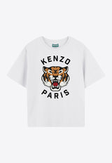 Kenzo Kids Boys Lucky Tiger Print T-shirt K61137/10P_WHITE
