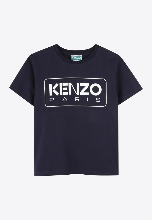 Kenzo Kids Boys Logo Print T-shirt K61142/848_NAVY
