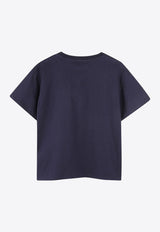 Kenzo Kids Boys Logo Print T-shirt K61149/848_NAVY