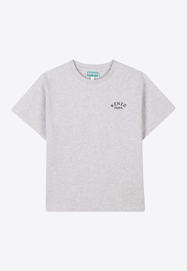Kenzo Kids Boys Origami Print Logo T-shirt K61150/A20_LIGHT GREY