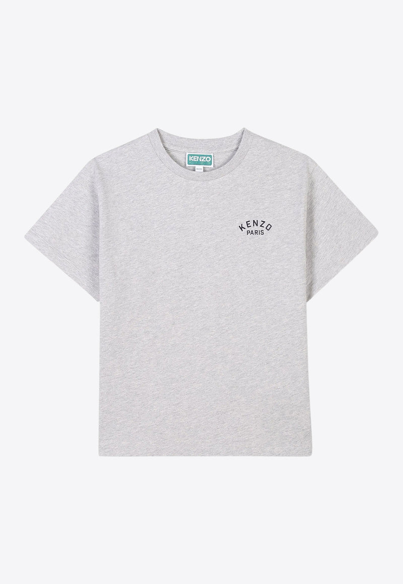 Kenzo Kids Boys Origami Print Logo T-shirt K61150/A20_LIGHT GREY